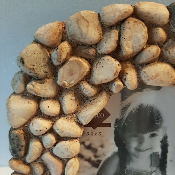 River Rock Pebble Stone Arched Picture Frame New Fetco - Picture 3 of 10